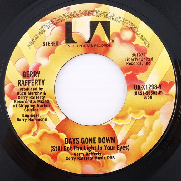 Gerry Rafferty, Days Gone Down/ Why Won't You Talk To Me 45 rpm 7" Single Record - Picture 1 of 8
